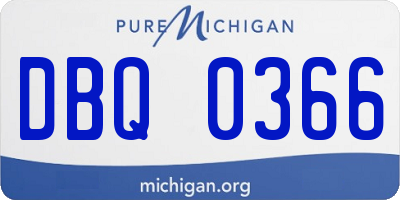MI license plate DBQ0366