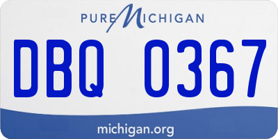 MI license plate DBQ0367