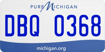 MI license plate DBQ0368