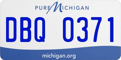 MI license plate DBQ0371
