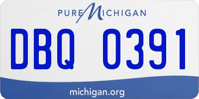 MI license plate DBQ0391