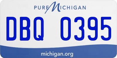 MI license plate DBQ0395