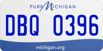 MI license plate DBQ0396