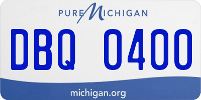 MI license plate DBQ0400