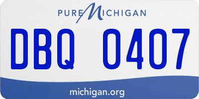 MI license plate DBQ0407