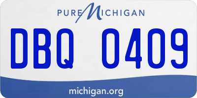 MI license plate DBQ0409