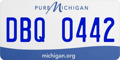 MI license plate DBQ0442