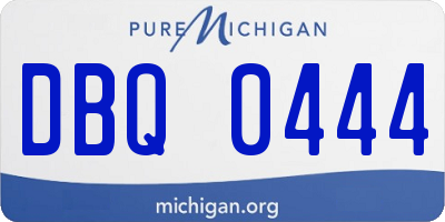 MI license plate DBQ0444