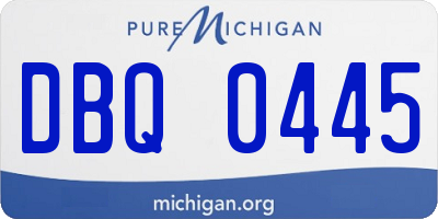 MI license plate DBQ0445