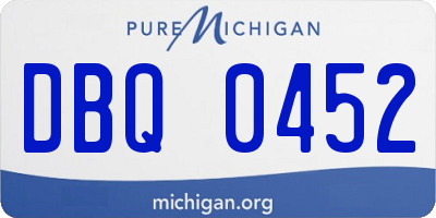 MI license plate DBQ0452