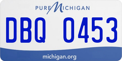 MI license plate DBQ0453