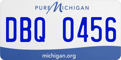 MI license plate DBQ0456