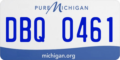 MI license plate DBQ0461