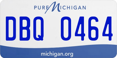 MI license plate DBQ0464