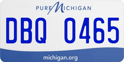 MI license plate DBQ0465