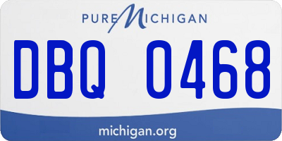 MI license plate DBQ0468