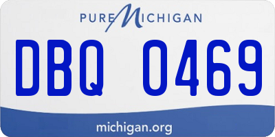 MI license plate DBQ0469