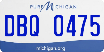 MI license plate DBQ0475