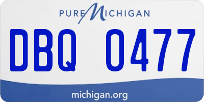 MI license plate DBQ0477