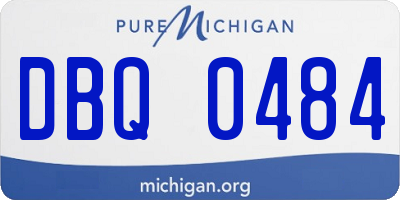 MI license plate DBQ0484