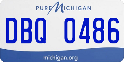 MI license plate DBQ0486