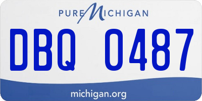 MI license plate DBQ0487
