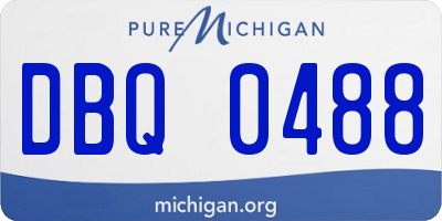 MI license plate DBQ0488