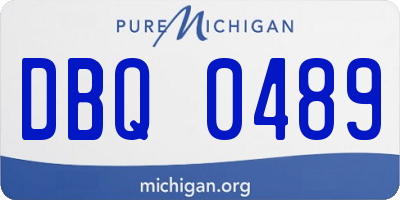 MI license plate DBQ0489