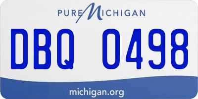 MI license plate DBQ0498