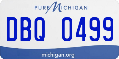 MI license plate DBQ0499