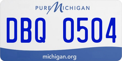 MI license plate DBQ0504