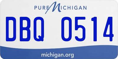 MI license plate DBQ0514