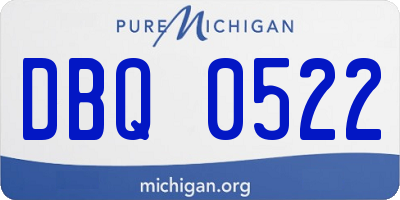 MI license plate DBQ0522