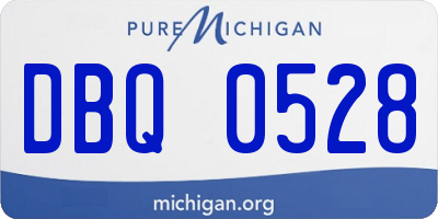MI license plate DBQ0528