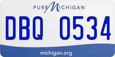 MI license plate DBQ0534