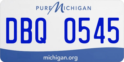 MI license plate DBQ0545