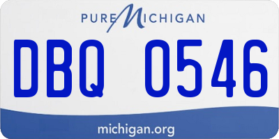 MI license plate DBQ0546