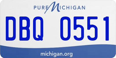 MI license plate DBQ0551