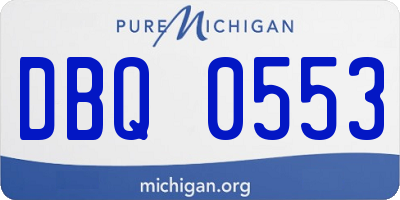 MI license plate DBQ0553