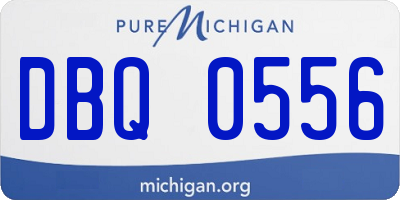 MI license plate DBQ0556