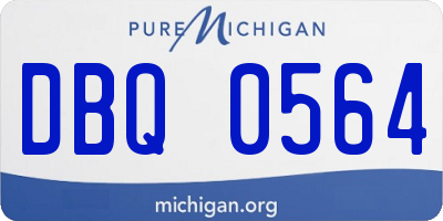 MI license plate DBQ0564
