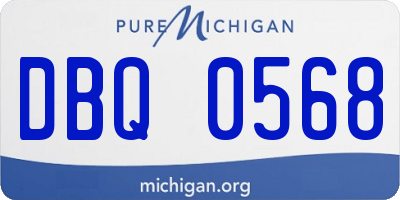 MI license plate DBQ0568