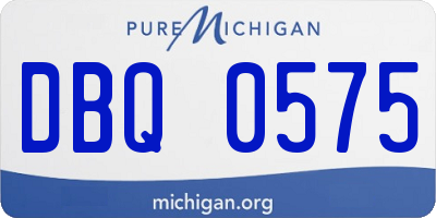 MI license plate DBQ0575