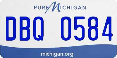 MI license plate DBQ0584
