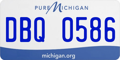 MI license plate DBQ0586