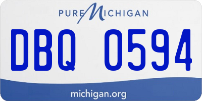 MI license plate DBQ0594