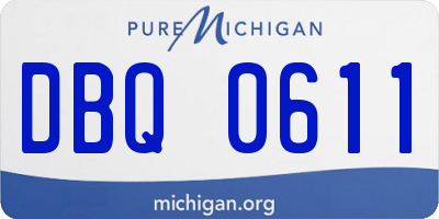 MI license plate DBQ0611