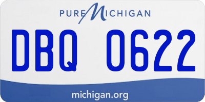 MI license plate DBQ0622