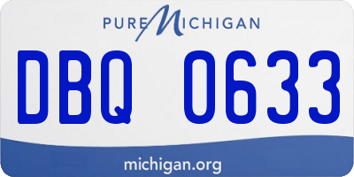 MI license plate DBQ0633