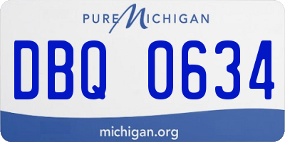 MI license plate DBQ0634